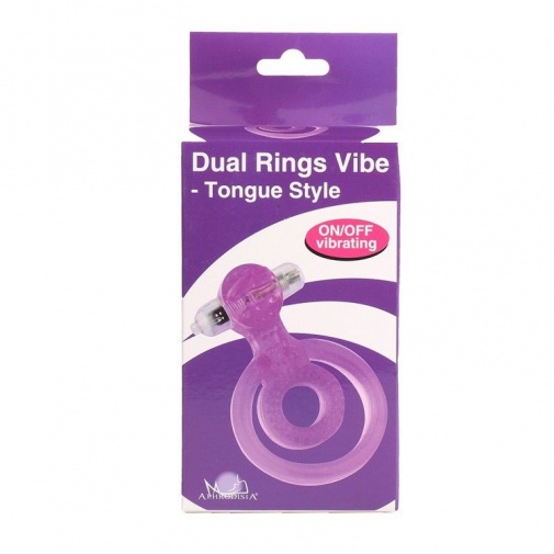 Aphrodisia - Tongue Style Dual Rings Vibe - Purple photo