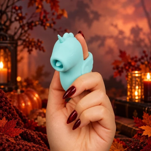 Unihorn - Tip N Tease 手指套震动器 - 蓝色 照片