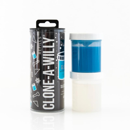 Clone A Willy - Refill Kit - Glow in the Dark Blue photo