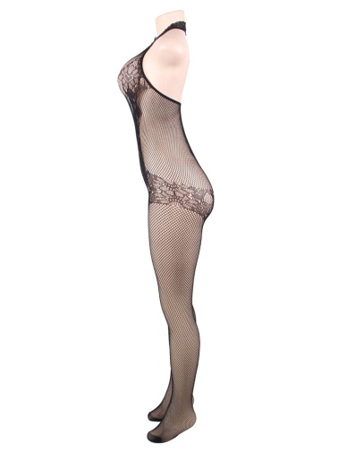 Ohyeah - Lace Turtleneck Bodystocking - Black - 3XL photo