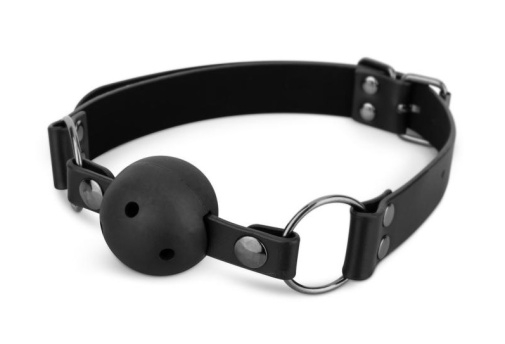 Bedroom Fantasies - 三件式優質口球套裝 - 黑色 照片