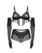 Obsessive - Rossay Crotchless 4 pcs Set - Black - S/M 照片-5