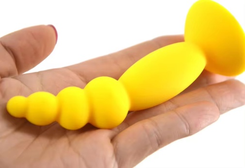 FAAK - Silicone Mini Anal Beads - Yellow photo