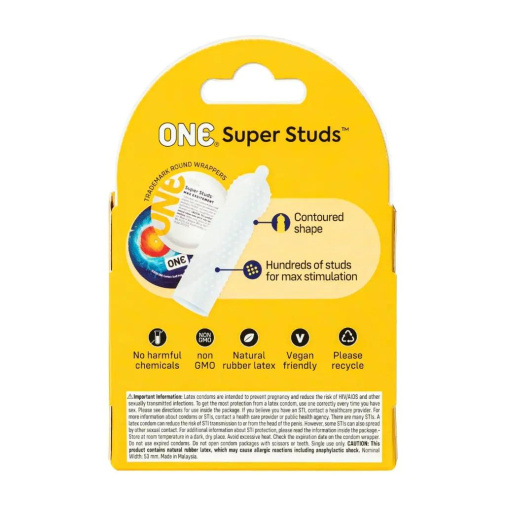 One Condoms - Super Studs Condoms 3's Pack  photo