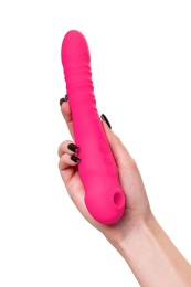 JOS - Cotox Vibrator w Vacuum Stimulator - Pink photo