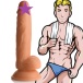 Jock - 7" Swimming Simon Dildo w Balls - Flesh photo-2