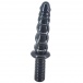 FAAK - Spiral Anal Dildo w Handle - Black photo