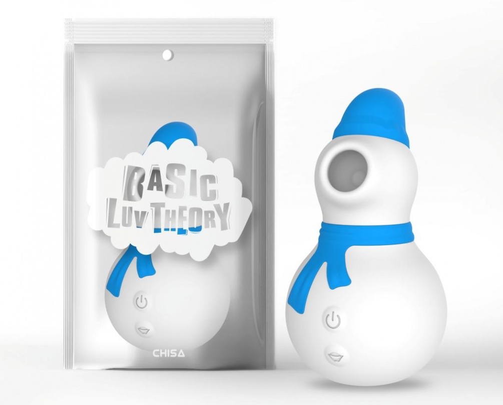 Chisa - Snowman Sucking Massager - Blue photo-6