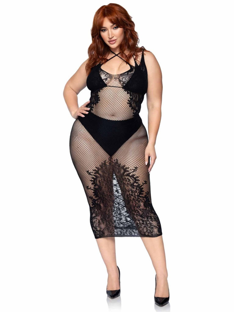 Leg Avenue - Sweet Sensation Dress - Black - Plus Size photo