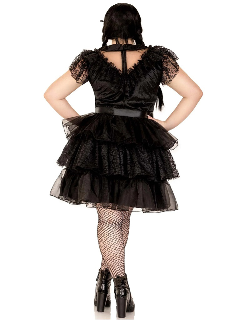 Leg Avenue - 反叛狂热 连身裙连饰品 - 黑色 - 三倍特大/超大加大码 照片