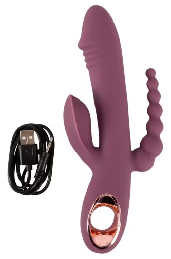 You2Toys - Slim Triple Plum Rabbit Vibrator - Purple 照片