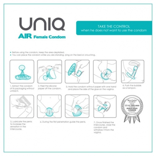 Uniq - Air Female Condom 3's Pack photo