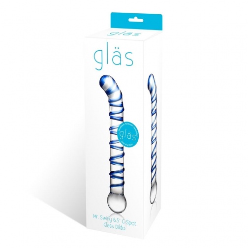 Glas - Mr. Swirly 6.5″ G-Spot Glass Dildo photo