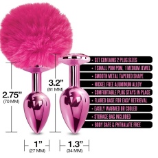 Nixie - Pom Pom Metal Plug Set - Pink photo