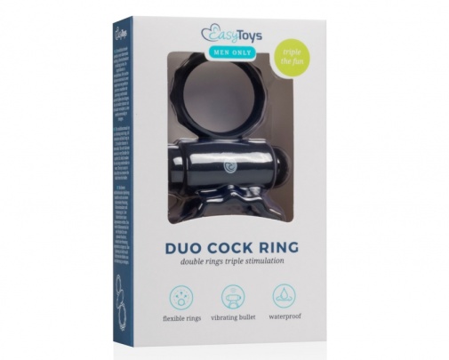 Easytoys - Duo Cock Vibro Ring - Black photo