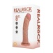 RealRock - 8" 旋轉震動弧形仿真假陽具 連陰囊 - 焦糖色 照片-7
