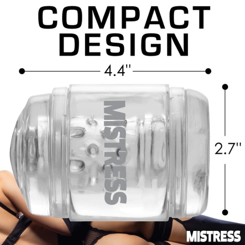	 Mistress - Double Shot 貫通型口部連肛門飛機杯 - 透明色 照片