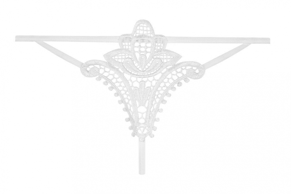 Try this magic combination of incredibly hot details and stu... Obsessive - Luiza Thong - White - S/M photo-10