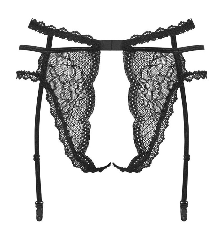 Obsessive - Pearlove Garter Belt - Black - XS/S photo