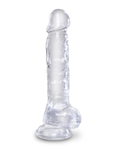 King Cock - 8" Cock w Balls - Clear photo