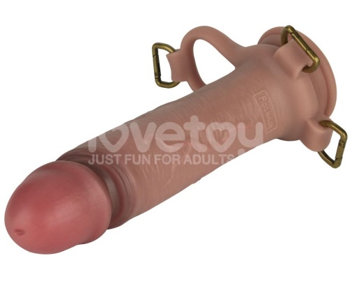 Lovetoy - Ingen 空心穿戴式 9'' 假陽具套裝 大碼至加加大碼 - 肉色 照片