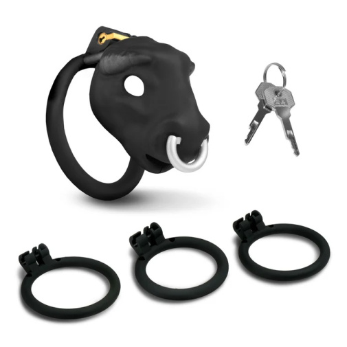 Master Series - Bull Chastity Cage - Black photo