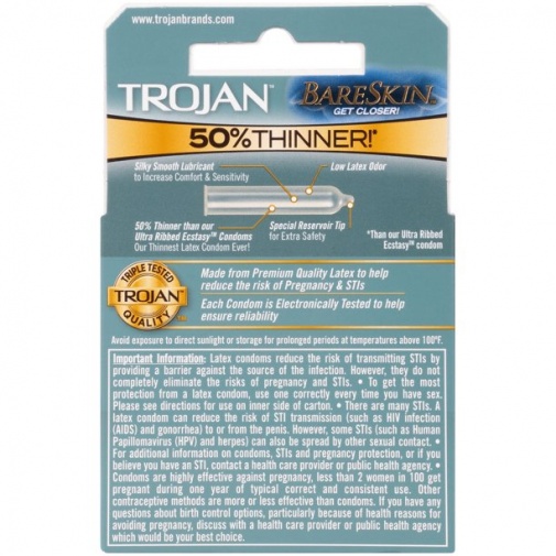 Trojan - 裸肌超薄乳胶安全套 3片装 照片