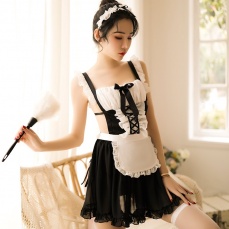 SB - 露背女仆制服 - 黑色 照片
