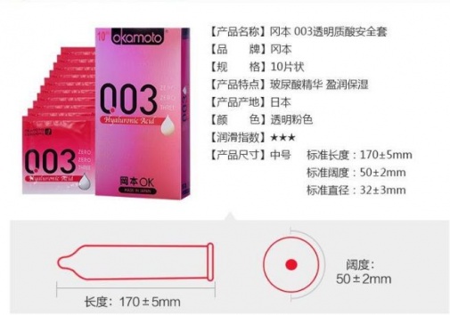 (archived) Okamoto HK - 0.03 Hyaluronic acid 10's photo