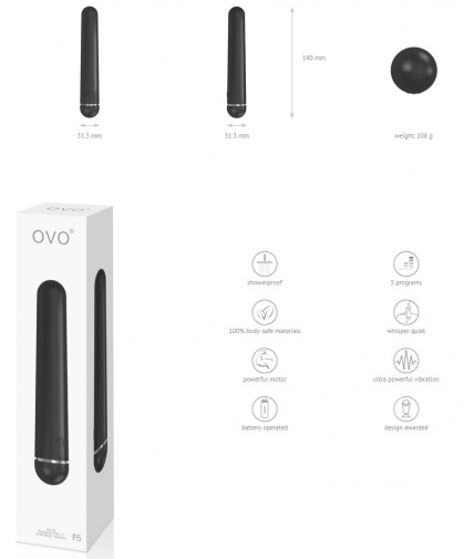 Ovo - F5 震動棒 - 黑色 照片