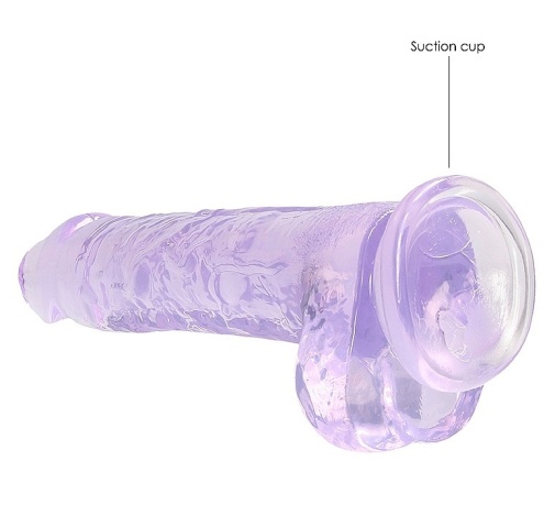 RealRock - 8" Realistic Dildo w Balls - Purple 照片