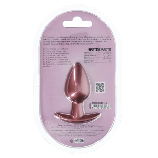 Ouch - Smooth Anal Plug M - Rose Gold photo