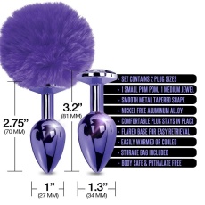 Nixie - Pom Pom Metal Plug Set - Purple photo