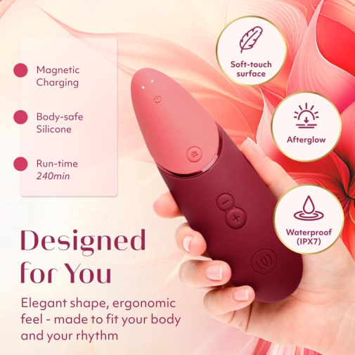 Womanizer - Next 3D Pleasure Air Stimulator - Bordeaux photo