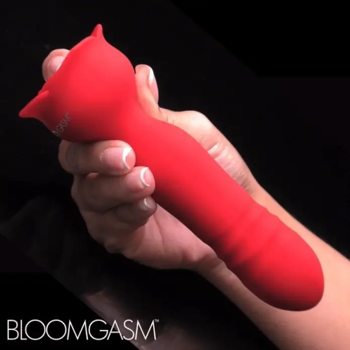 Bloomgasm - Rose Delight Thrusting Vibrator - Red 照片
