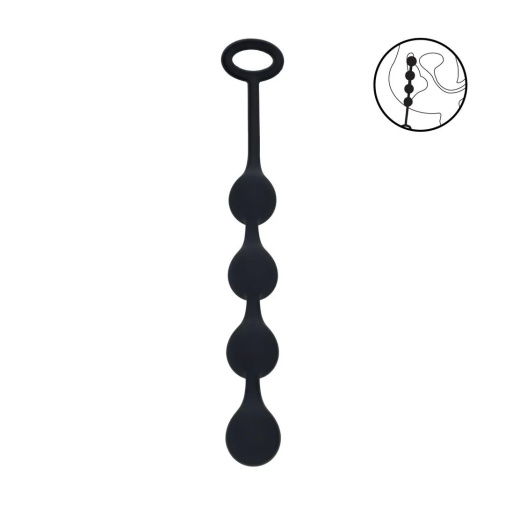 Levelz - Waterdrop Silicone Anal Balls S - Black 照片