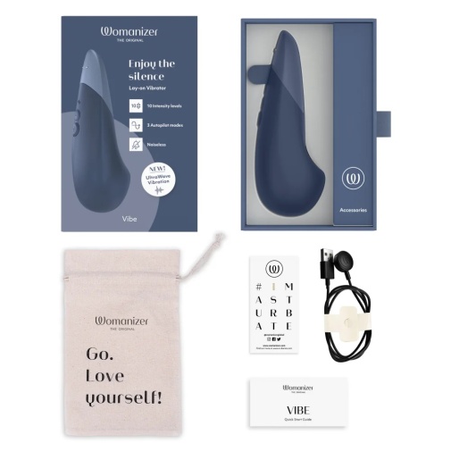 Womanizer - Vibe UltraWave Clitoral Vibrator - Dark Blue 照片