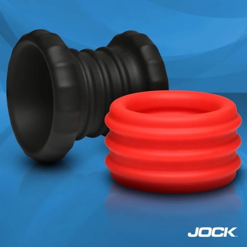 Jock - 2-in-1 C-Ring Stretcher - Black/Red 照片