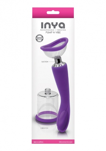 NS Novelties - Inya 乳房泵及G点震动棒 二合一 - 紫色 照片