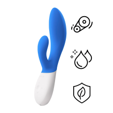 Lelo - Ina Wave 2 Rabbit Vibrator - Blue photo
