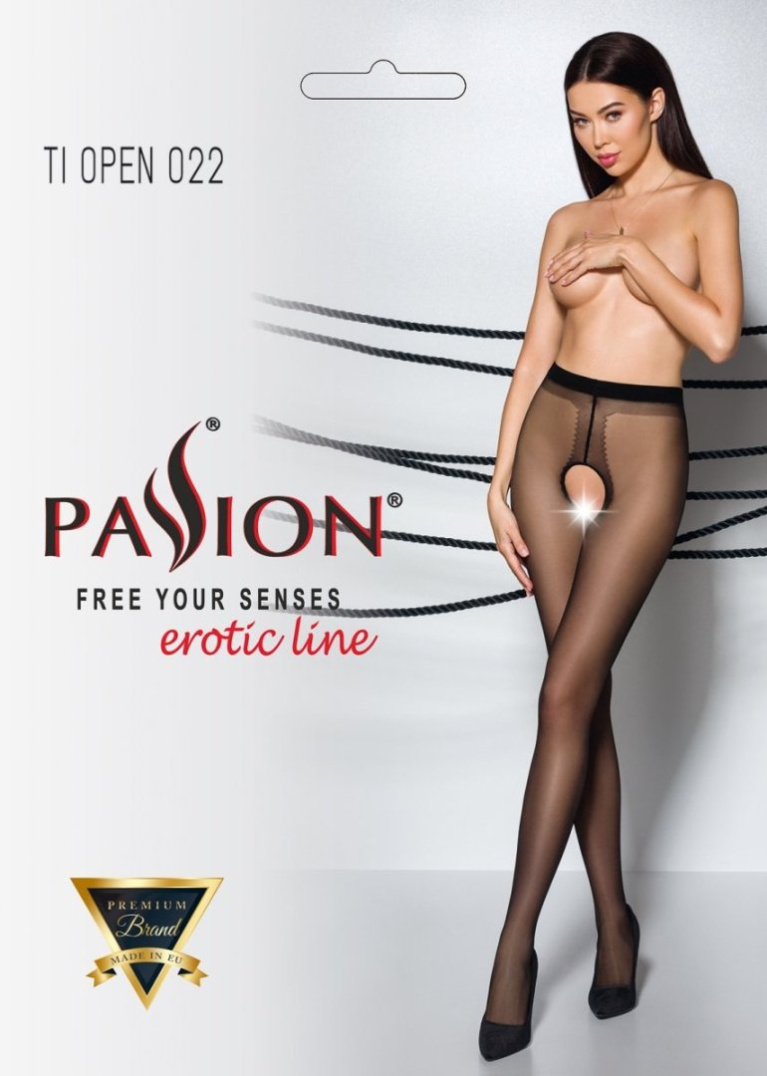 Passion - Tiopen 022 Pantyhose - Black/Red - 1/2 photo