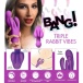Bang! - 三重兔子震动棒 - 紫色 照片-5