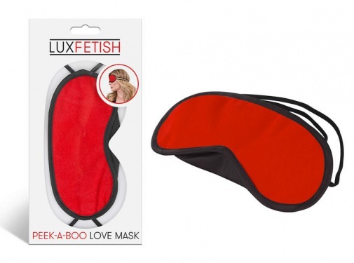 Lux Fetish - Peek-A-Boo Love Mask - Red photo