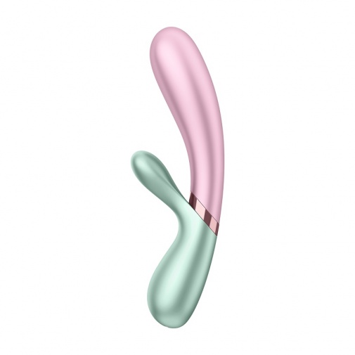 Satisfyer - Hot Lover 加溫兔子震動棒 - 薄荷綠色/粉紅色 照片