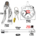 FAAK - Metal Chastity Cage 276 w Catheter 45mm photo-7