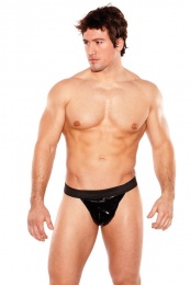 Allure - Wetlook Thong - Black photo