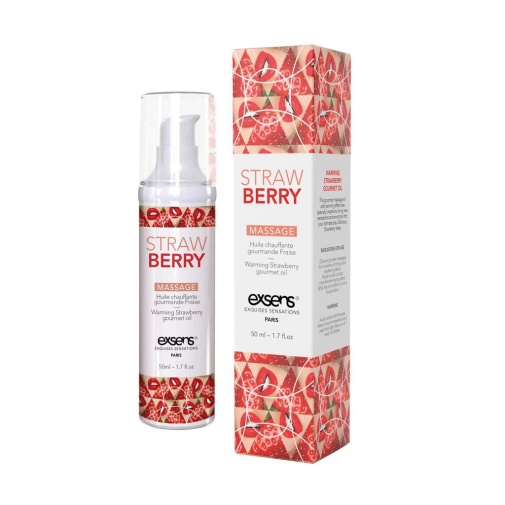 Exsens - Strawberry Warming Massage Oil - 50ml photo