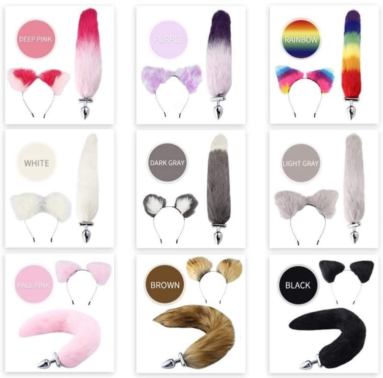 MT - Screwed Tail Plug with Cat Ears - Pink photo