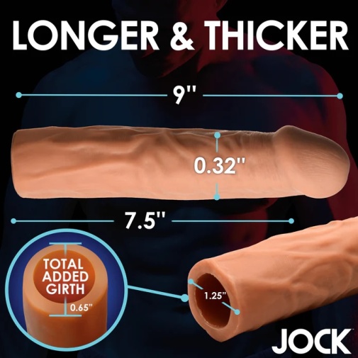 Jock - 1.5" 超長陰莖套 - 肉色 照片