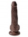 King Cock - 6'' Cock With Balls - Brown photo-5